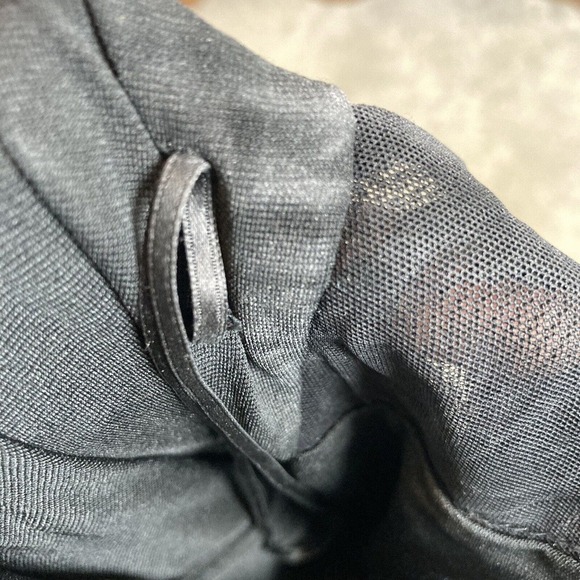 Save The‎ Queen Dress Womens Sz Medium Black Halter Trumpet Train Evening Open - Picture 9 of 16